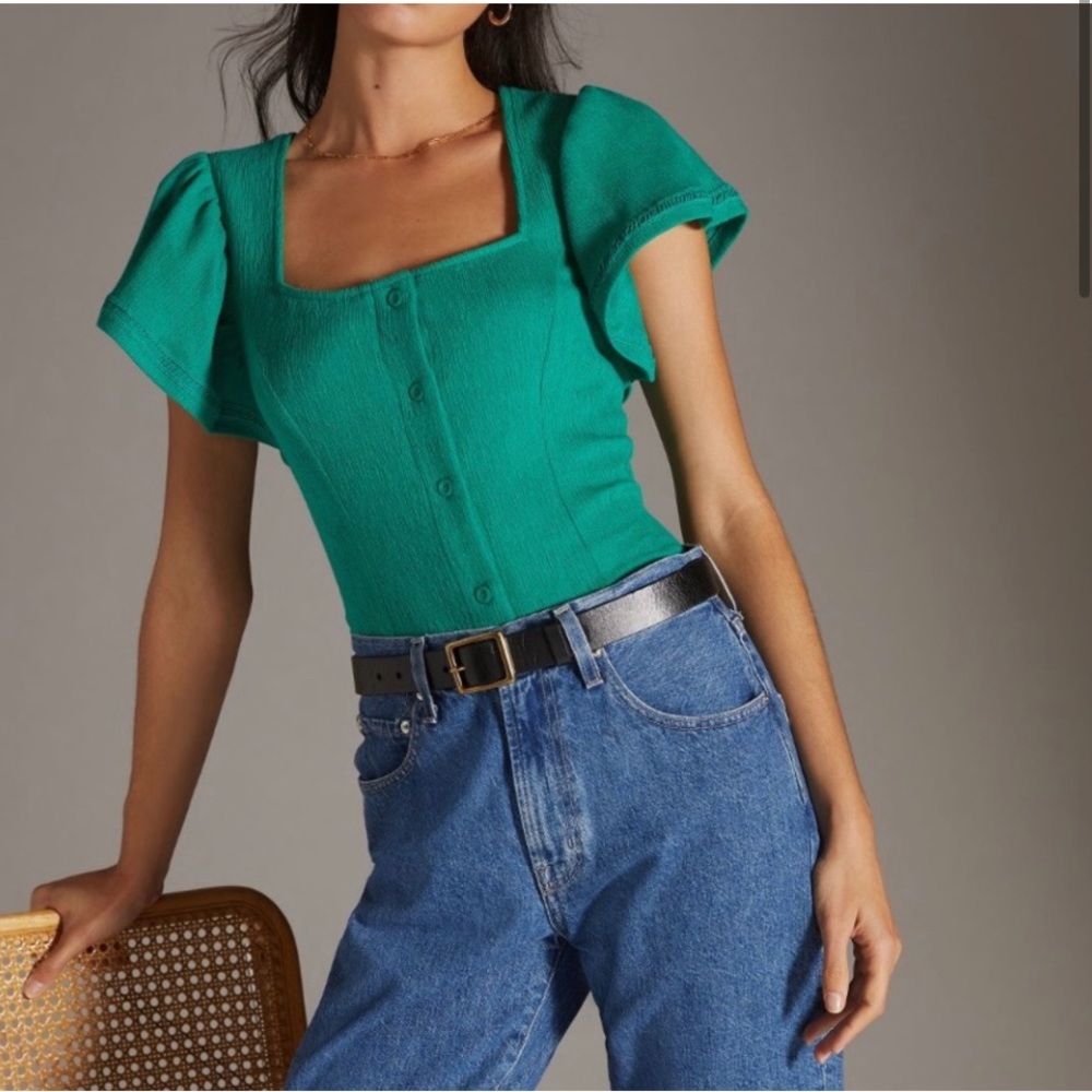 Green blouse size L from Anthropologie